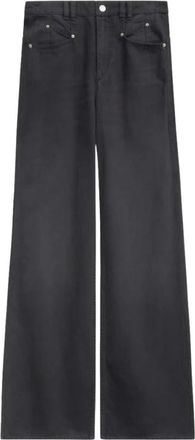 Isabel Marant Citroen Zwarte Broek - Dames - Loose Fit Jeans - Zwart - L - Jeans