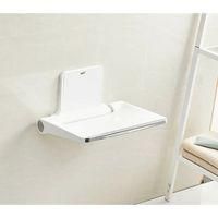 OEM Taburete Plegable De Pared En Abs Antideslizante, Taburete Plegable De Repuesto Para Zapatos, Taburete Blanco, Silla De Ducha De Hasta 200 Kg - Crezuo