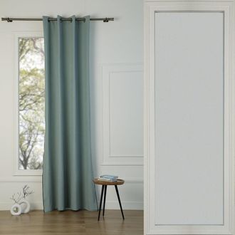 Febronie Cortina con ojales algod&oacute;n 140x260 verde celad&oacute;n / negro