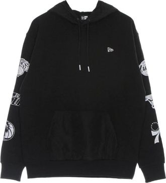 New Era NBA Distressed Sleeve Print Hoodie - Heren - Hoodies - Zwart - XL - Katoen - Hoodies & sweatvesten