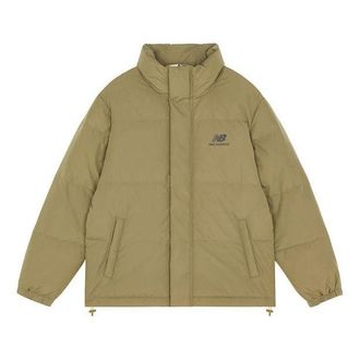 New Balance Logo Winter Down Jacket Olive Green AMJ13337-OV