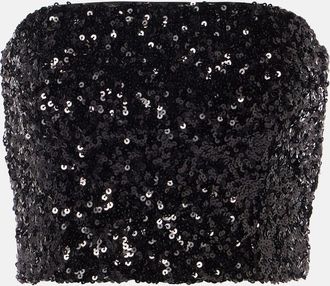 Rotate Sequined bandeau top