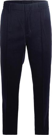 Emporio Armani Navy Blue Virgin Wool Trousers