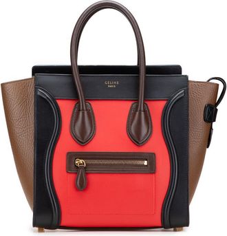 Celine Pre-owned Celine Micro Tricolor Leather Luggage Tote Ladies F-MM-1135