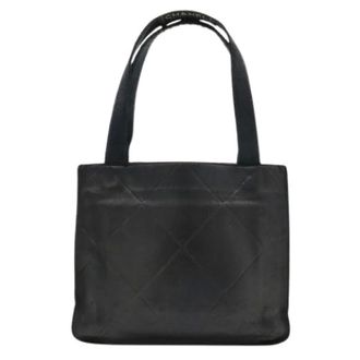Chanel Bolso Tote Pre-owned de Piel de Cordero - Pre-owned - Mujer - Negro - ONE SIZE