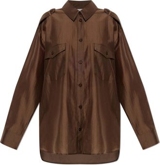 Gestuz GZsiora Shirt - Dames - Overhemden - Bruin - XS - Polyester - Overhemden