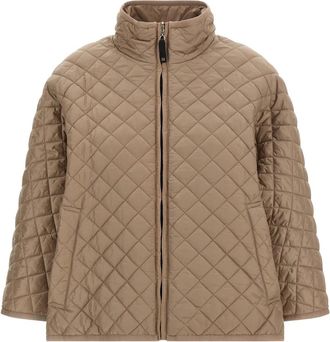 Max Mara Short Reversible Cape Delfina - female - Max Mara - Winter Jackets - Beige - 3XS - Jackets