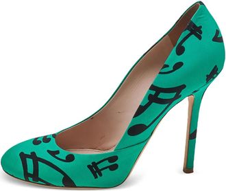 Miu Miu 2023 110mm satin pumps - Green