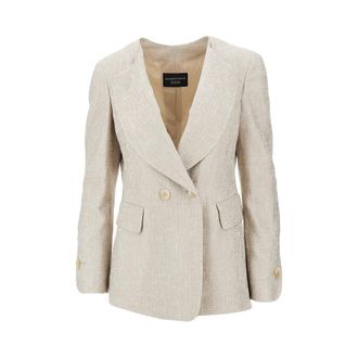 Emporio Armani ICON laminated viscose double-breasted jacket Woman 42