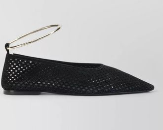 Jil Sander suede perforated ballerina flats