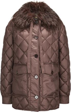 Milestone MSMelina Shirt Jacket - Dames - Winterjassen - Bruin - L - Polyester - Jassen