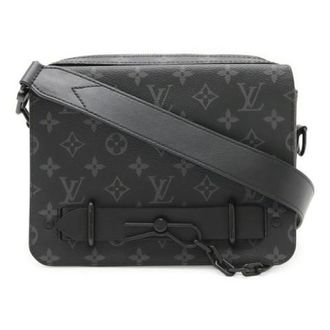 Louis Vuitton Pre-owned Monogram Eclipse Steamer Messenger Bag - unisex - Louis Vuitton Vintage - Vintage Cross Body Bags - Black - ONE SIZE - Pre-owned