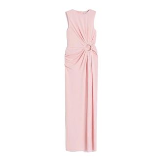Max Mara Gowns, female, Pink, Size: XS Fitted Jersey Cr&ecirc;pe Stretch Dress