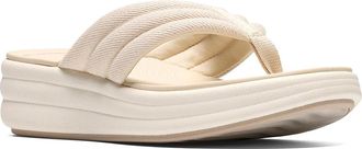 Clarks Drift Carmen Womens Sandals Cream Textile : 9.5 B - Medium, Canvas