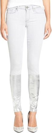 Paige Light grey silver solstice Verdugo ultra skinny jeans Size S