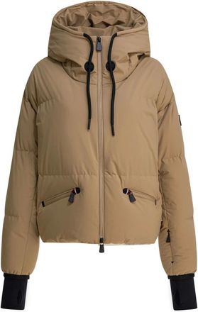 Moncler Jassen, Dames, Beige, L, Leer, Allesaz Ski Jacket