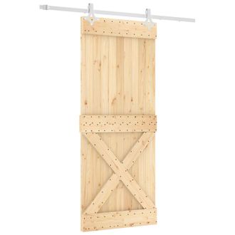 vidaXL Puerta Corredera Natural Y Blanco 85 X 210 Cm Vidaxl