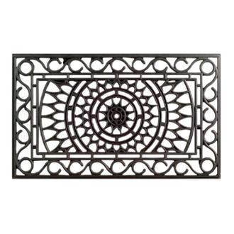 Imports Decor Decorative Rubber Door Mat - Sunrise Design Non-Slip Outdoor Entryway Mat for Patio, Porch & Garden