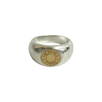Herm&egrave;s Gold Silver Gold (18K) Silver 925 Band Ring (Pre-Owned)