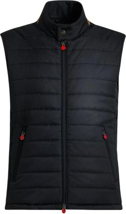 Kiton Jassen, Heren, Blauw, M, Polyester, Technische Gewatteerde Vest