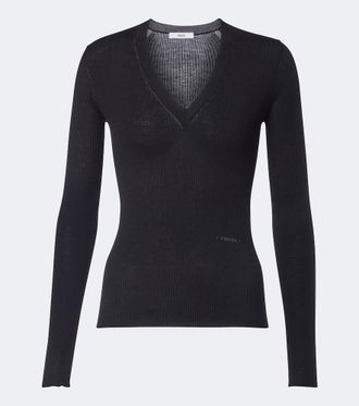 Fendi Top in misto lana a coste