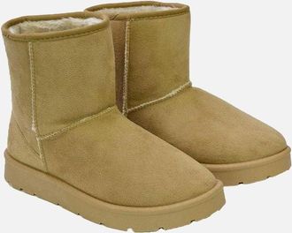 XY London Womens XY London Womens/Ladies Junie Faux Fur Lined Classic Flat Ankle Boots - Tan - Size: 5