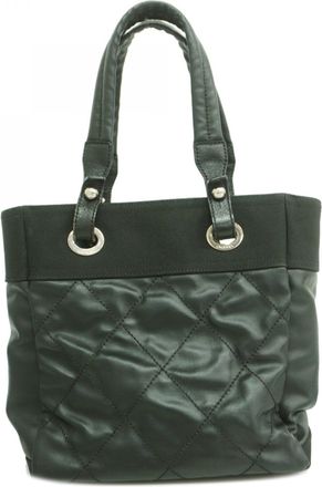 Chanel Black Canvas Tote Bag (Pre-Owned)