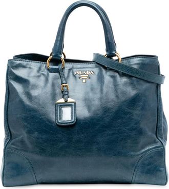 Prada Borsa a tracolla Vitello Shine 2000-2025 - Blu