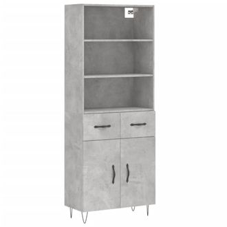 Berkfield Home Highboard Concrete Grey 69.5x34x180 cm Engineered Wood