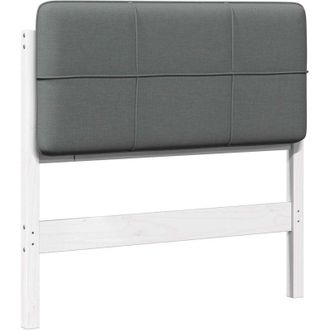 vidaXL Upholstered Headboard with Headboard White and Light Grey 75 cm vidaXL
