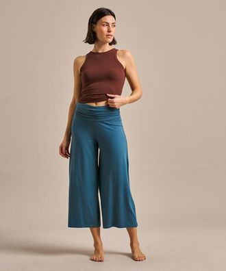 BAM Origin Bamboo Cropped Palazzo Pants - 10