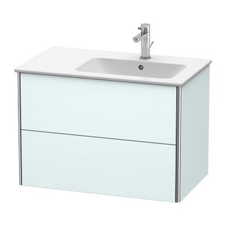 Duravit Duravit Xsquare Mueble De Pared 81.0 X 47.8 Cm, 2 Cajones, Para Lavabo Me De Starck 234683, Bol A La Derecha, Color (frente/cuerpo): Azul Claro Mate -