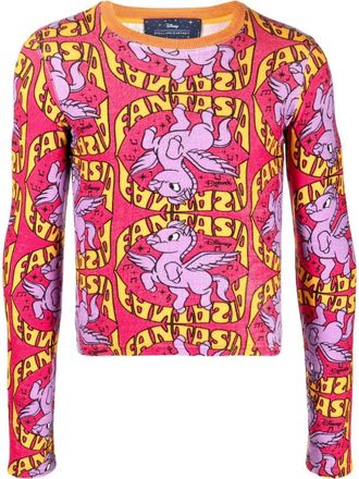 Stella McCartney x Disney Fantasia print top - unisex - Cotton - S - Red