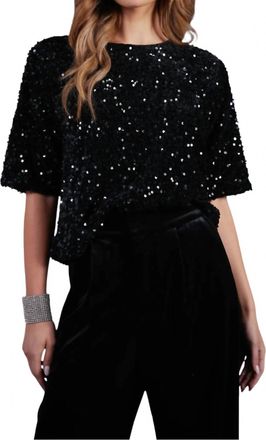 Bishop + Young Miley Sequin Boyfriend Tee In Black