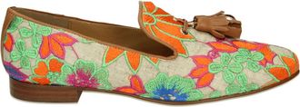 Pedro Miralles Groene Instappers met G Breedte - Dames - Loafers - Veelkleurig - 38 1/2 EU - Schoenen