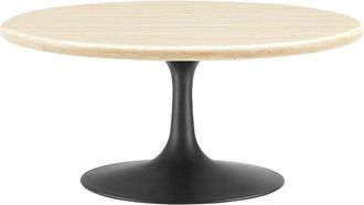 ModWay Lippa 36In Round Artificial Travertine Coffee Table