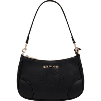 True Religion Punto Logo Shoulder Bag in Black at Nordstrom Rack