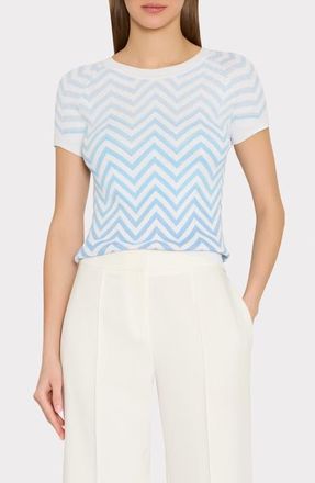 Milly Kaira Metallic Stripe Sweater in Blue Multi at Nordstrom, Size X-Small