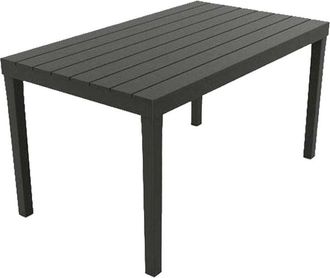 Dmora Tavolo da esterno Asar, Ripiano rettangolare da pranzo, Tavolo da giardino indoor e outdoor multiuso, 100% Made in Italy, 138x78h72 cm, Antracite