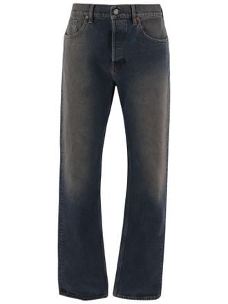 Golden Goose Dark Denim Star Appliqu&eacute; Five-Pocket Jeans