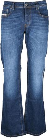 Diesel Blue Cotton Elastane Mens Zatuny Bootcut Jeans