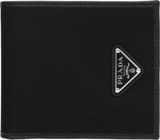 Prada Uomos Portafoglio in tessuto nero