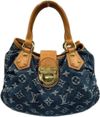 Louis Vuitton Pre-owned Handbags, female, Blue, Size: ONE SIZE Pre-owned Denim Handbag