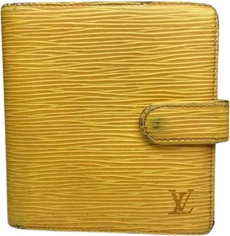 Louis Vuitton Pre-owned Leather Wallet - unisex - Vintage Accessoires - Geel - ONE Size - Leer - Vintage