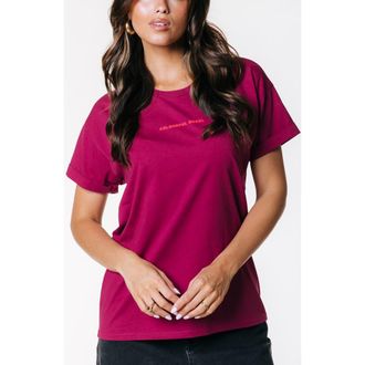 Colourful rebel Uni Logo Boxy Tee in Bordeaux at Nordstrom, Size X-Small Eu
