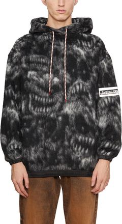 Aries Mens Felpa In Fleece Monster - Black Wool - Size Large