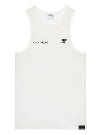 Courr&egrave;ges Breathable Sleeveless Mesh Tank Top