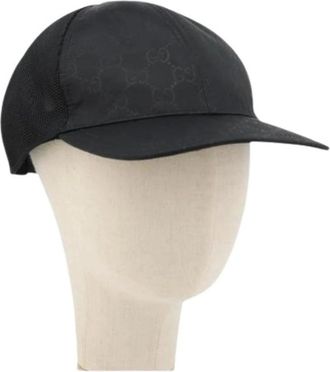 Gucci Pre-owned Accessories, female, Black, Size: ONE SIZE Pre-owned Vintage Nylon Cap