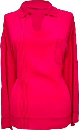 Marni Long Sleeve Blouse in Pink Silk