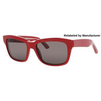 Balenciaga Ladies Red Rectangular Sunglasses BB0346S004R
